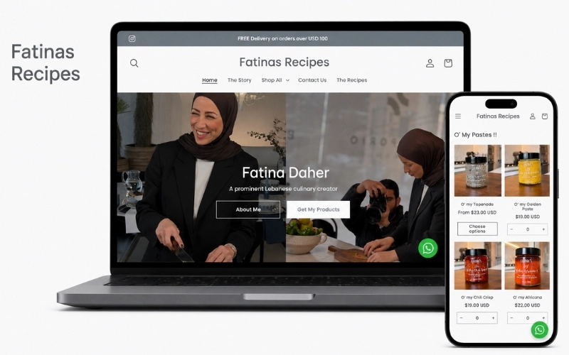 O' My Jar by Fatina Daher: Food Brand Shopify Development in Lebanon